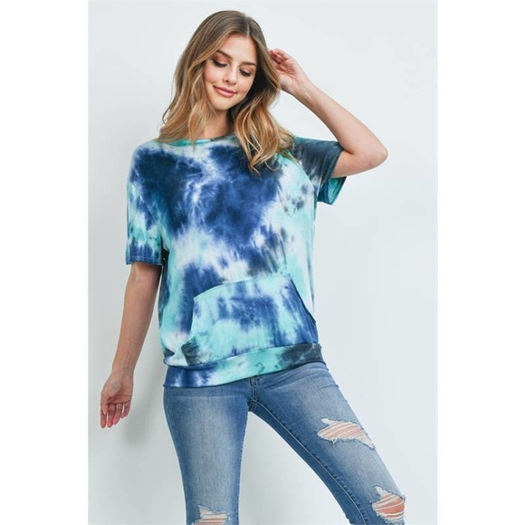 Short-Sleeve Tie Dye T-Shirt - Picture 1 of 8